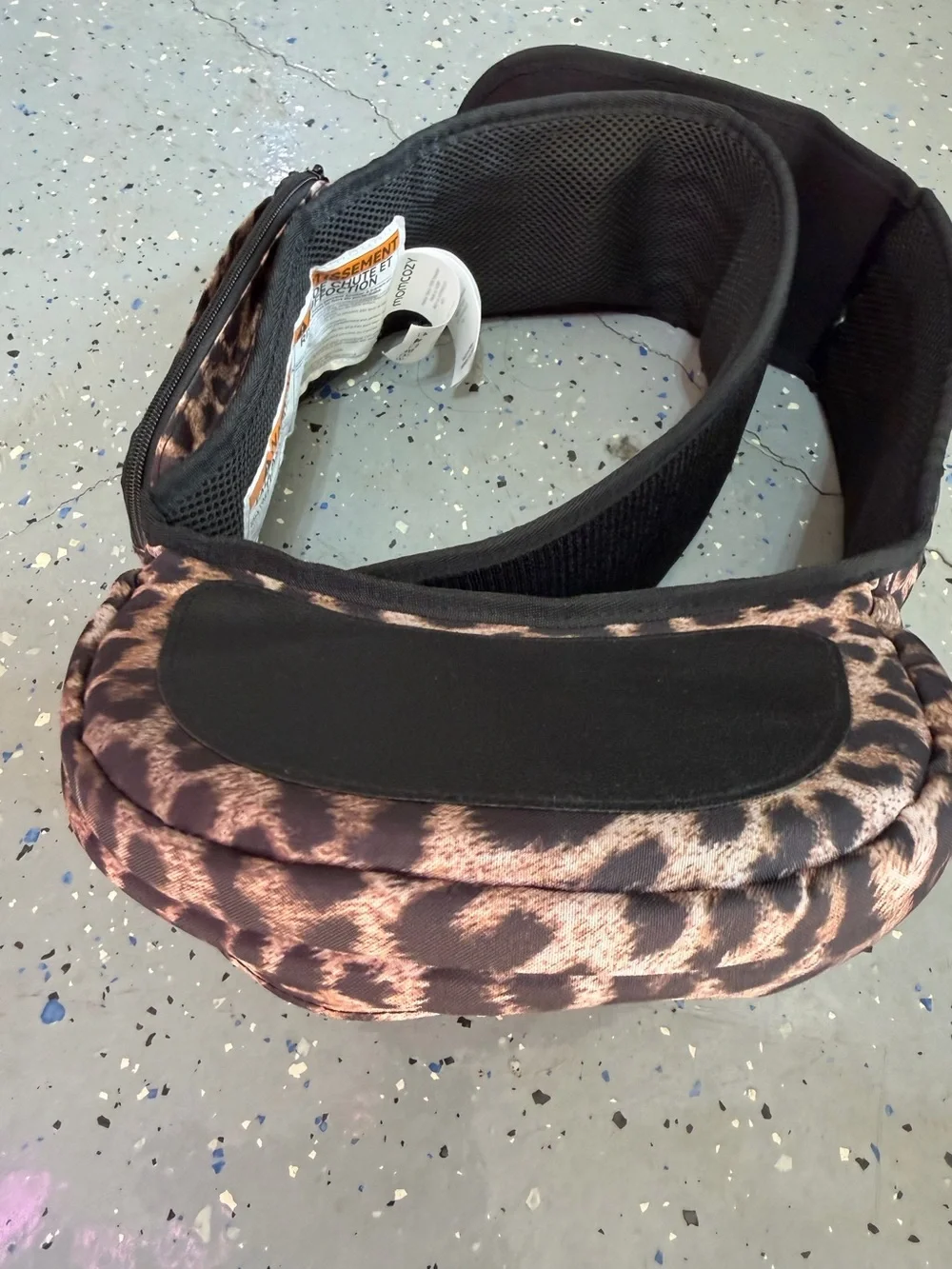 Momcozy Leopard Print Brown Baby Bag — Stylish Hands-Free Organizer
